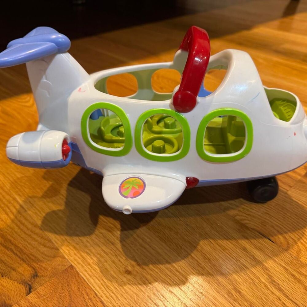 Fisher Price Little People White and blue airplane toy